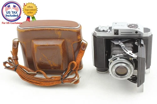 [ Exc+4 w/ Case ] Konica Konishiroku Pearl III 6x4.5 Hexar 75mm f/3.5 From JAPAN