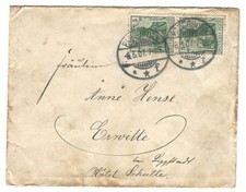 German Reich OPD Minden 1907 MiNr. 85 Ia vertical pair Paderborn Erwitte