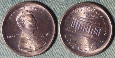 Error: 1998 Cent Broadstrike Nickel Size IREC927C