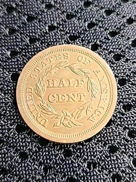 1854 Half Cent Braided Hair MS Very Clean Coin - Image 2 of 4