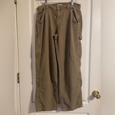 Garage Women's Tan Cargo Wide Leg Distressed Pants Size 7 Basic Skater Grunge