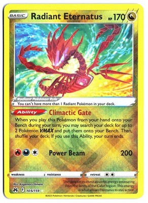 Radiant Eternatus Radiant Rare Crown Zenith 105/159 NM