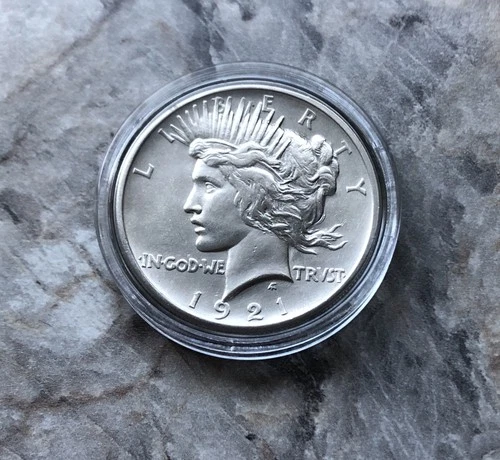 1921 SILVER PEACE Dollar IN STUNNING BU CONDITION.
