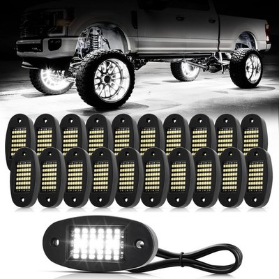 Hovano 20 Pods White Rock Lights 6000K Pure 36 LEDs SMD 20 Pods, 