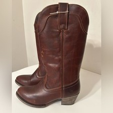 Ariat Brown Leather Riding Heeled Boots Western Bluebell Brown NWT Size 7