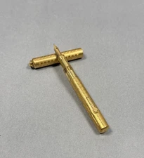 Vtg No. 2 Conklin 3.5” Capped Rolled Gold Ringtop Fountain Pen