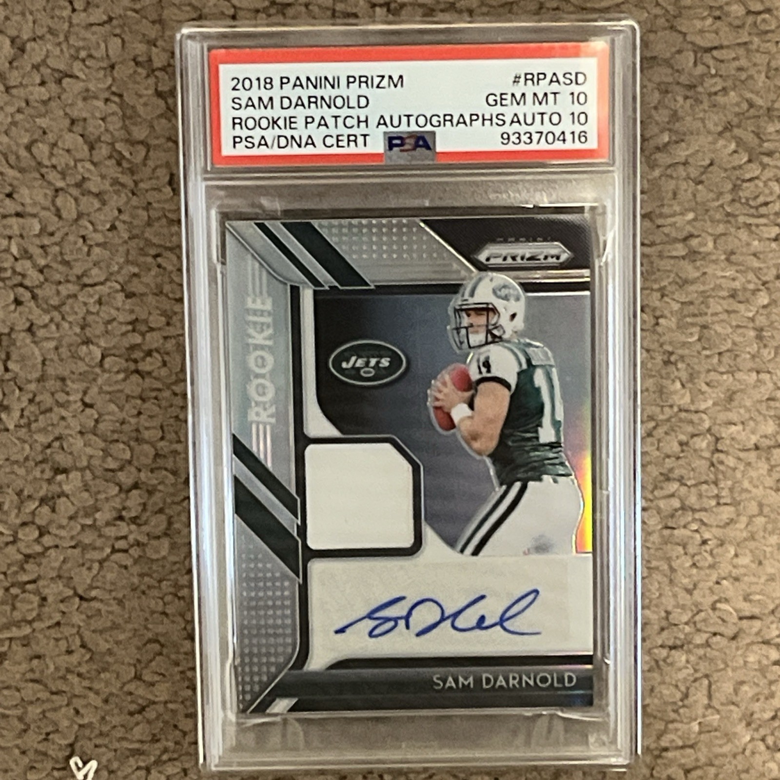 Sam Darnold Panini Prizm Rookie Patch Autographs #RPASD Base