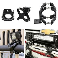 2 x 2"-3" Adjustable Car Bumper Bull Bar X-Clamp LED Lights Bracket Mount Holder