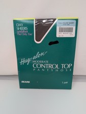Vintage Sears Hug-alon Pantyhose Day Sheers Sandalfoot Full Figure Short Taupe