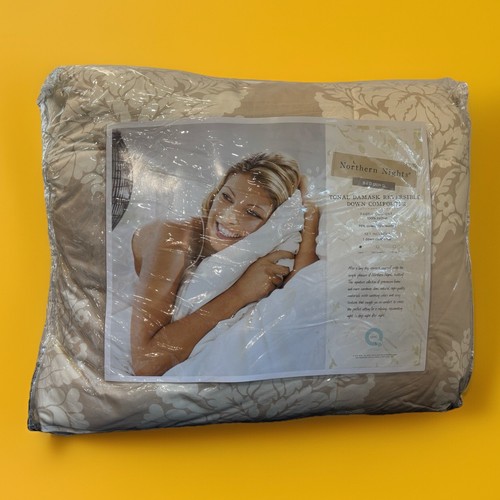 Northern nights Tonal Damask reversible Down Comforter Twin Cream