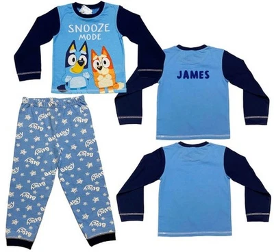 Boys Pyjamas Bluey Bingo Dogs Ages 18 Months–5 Years – Personalisation Available