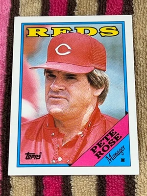 1988 TOPPS #475 PETE ROSE MANAGER REDS CHECKLIST UNMARKED BASEBALL NMMT CARD! - Photo 1/2