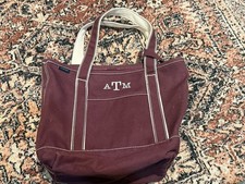 Lands' End Texas A&M Maroon and White Tote bag