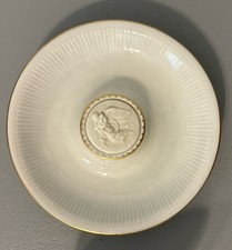 Bing & Grondahl Ashtray No. 252 with Bisque Angel Ornament and Gold Border