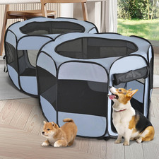 2-In-1 Xlarge Pop up Dog Playpen, Cat Puppy Pet Playpen, Indoor Outdoor Cats Enc