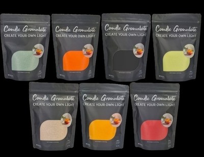 300g farbiges Wachsgranulat/Kerzenwachs inkl. 3 Dochten von Kerzen Wenzel