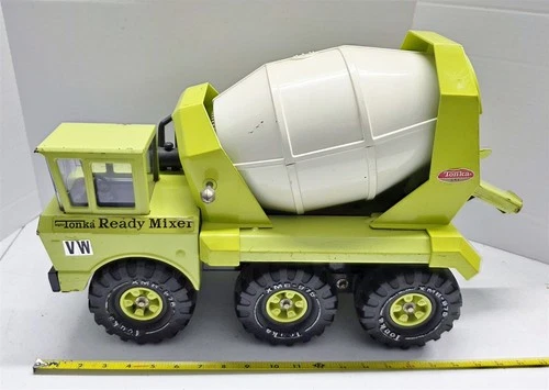 T-104 VINTAGE 60'S MIGHTY TONKA PRESSED STEEL GREEN CEMENT MIXER NICE SHAPE!