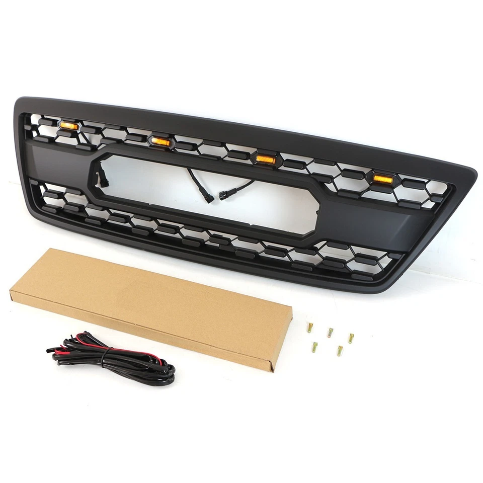 Передняя решетка подходит для Lexus LX470 2003-2007 черная решетка со светодиодными фарами - Изображение 4 из 4