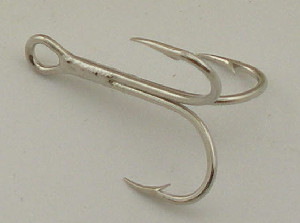 Hameçons Triple En Acier Nickelé Eagle Claw 375R #3 5Ct