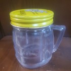 2 Vintage Osterizer 8oz Mini Blend Container Cup Plastic Metal yellow Lids — photo 9