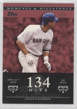 2007 Moments & Milestones Red 1/1 Alex Rodriguez (2003 AL MVP 181 Hits) #29 i4d