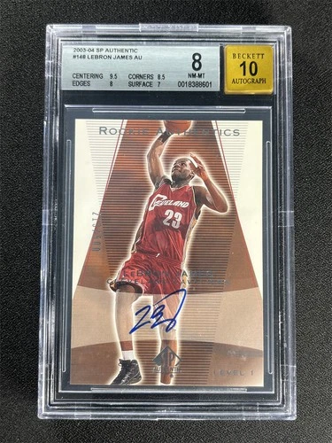 2003-04 Upper Deck SP Authentic Lebron James #148 RC Rookie /500 BGS 10 Auto