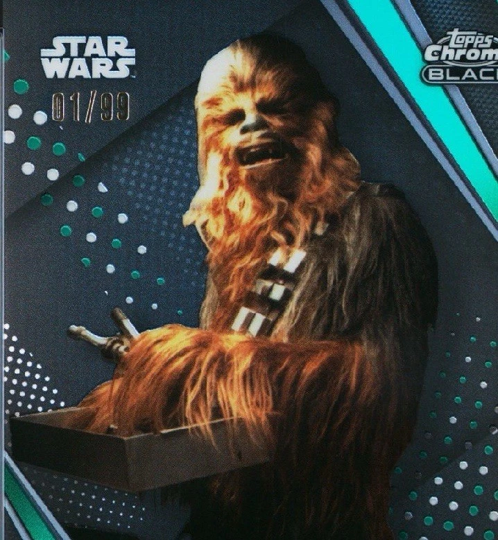 2024 Topps Star Wars Black Chewbacca Green Parallel ALPHA #’d 1 of 99 PSA 9 - Image 4 of 4