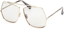 NEW MAXMARA MM 0006 Sunglasses 32A Shiny Pale Gold 100 AUTHENTIC