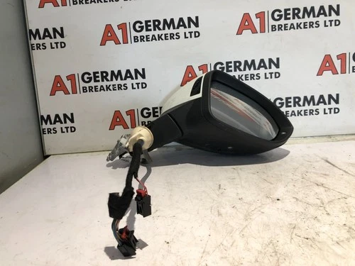 GENUINE 20-24 VW GOLF MK8 DRIVER MIRROR ELECTRIC POWER FOLDING WHITE