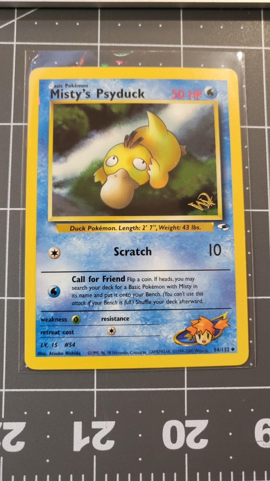 POKEMON-MISTY'S PSYDUCK WIZARDS OF THE COAST PROMO 54/132-NICE CARD!