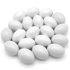 Wooden Fake Chicken Eggs White Easter Egg Decorations Dummy Egg Craft Supplies