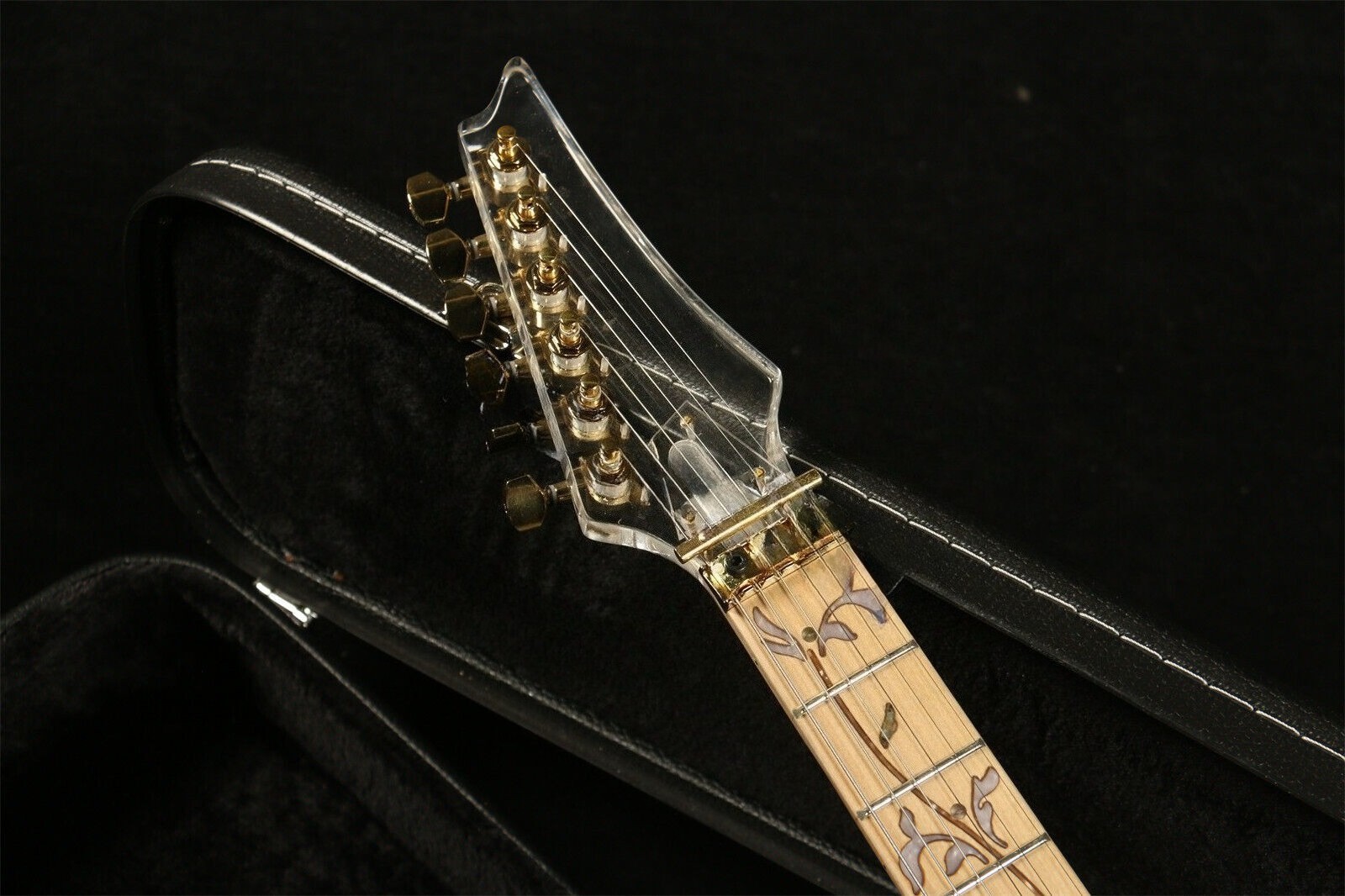 Custom  Electric Guitar H-S-H Pickups Clear Acrylic Fast Ship Floyd Rose Bridge