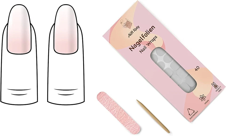 Nagelfolien Selbstklebende - Babyboomer  - 40 St. Nail Wrap Nagelsticker french - Bild 2 von 4