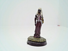 Painted Female Dark Elf Drow Priest Cleric Leader Dress & Sword D&D Miniature