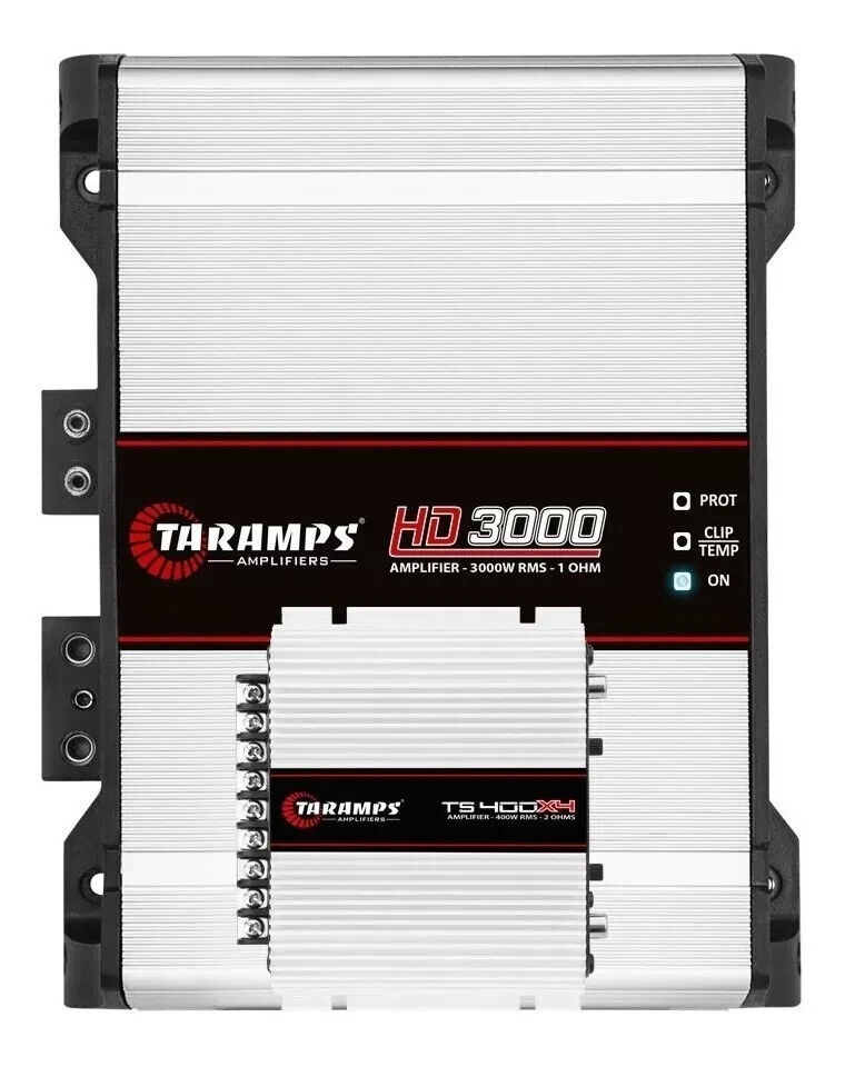 Amplificador Taramps HD 3000 1 Ohm 3k HD3000 + TS400x4 Amp Amplificador Taramps HD 3000 1 Ohm 3k HD3000 + TS400x4 Amp