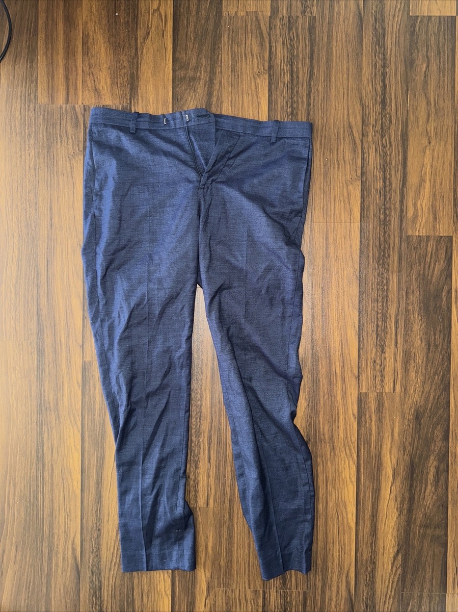 h&m blue dress pants Slit Fit 33 Tailored trousers