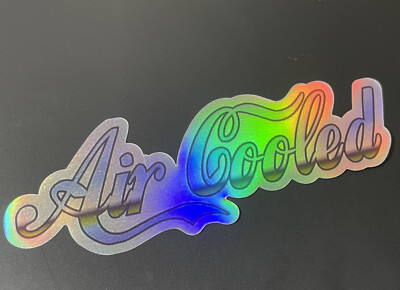 Autocollant Vinyle "Air Cooled" Pour Volkswagen - Sticker Veedub, Bug, Bus, Ghia