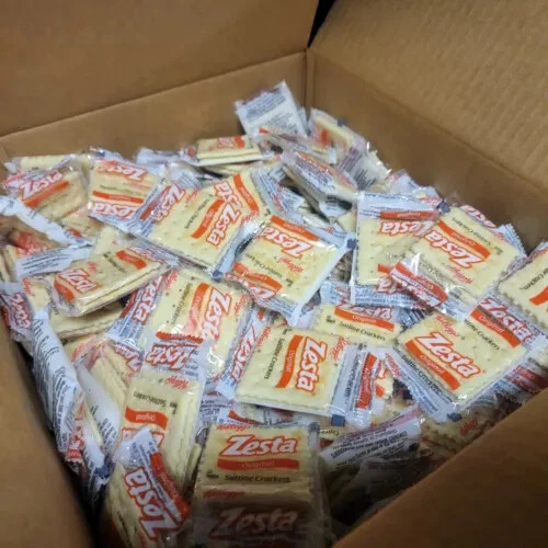 Case of 50 ~ 500 KELLOGG's Zesta Original Saltine Crackers~2 pack~CRUNCHY BAKED - Image 3 of 4