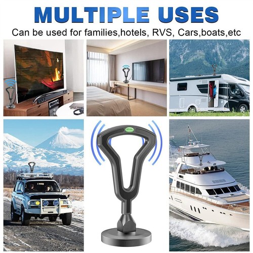 UK Best Portable TV Magnetic HD Aerial Indoor Outdoor With Amplifier Signal New - Picture 10 of 19