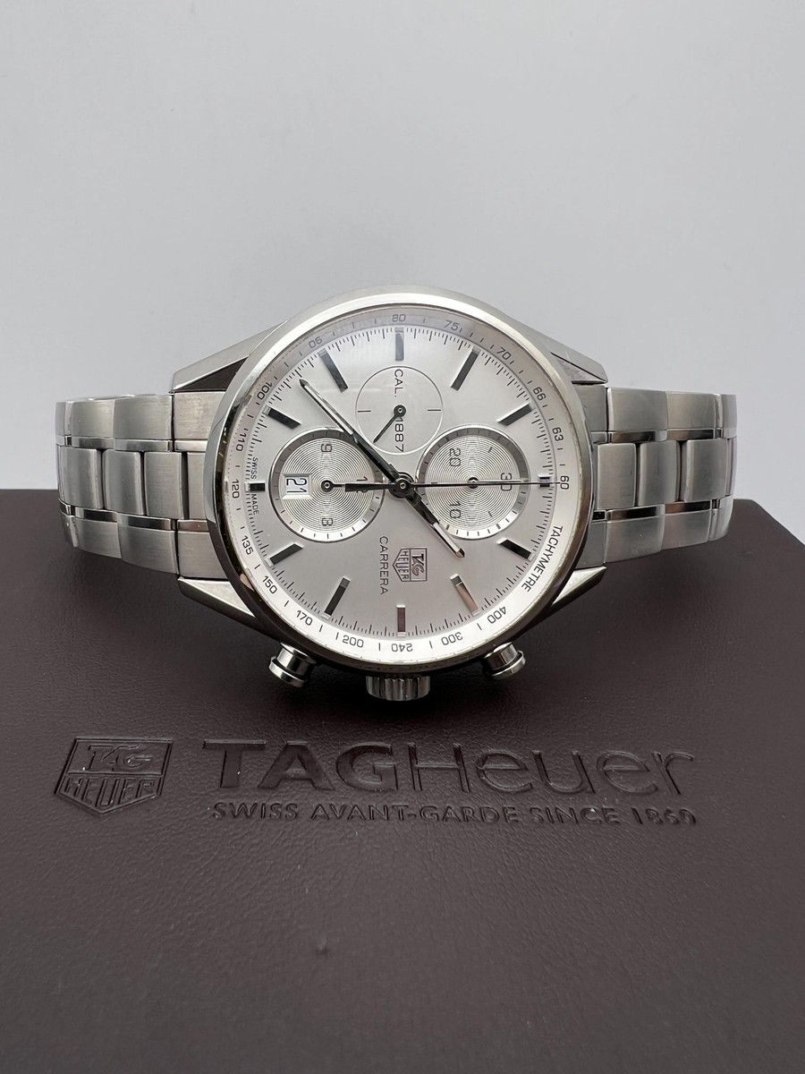 TAG Heuer Carrera Calibre 1887 41mm Chronograph Silver Dial