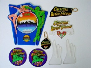 NOS Creature From The Black Lagoon Pinball Machine 3-D Promo Plastic FULL SET