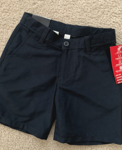 NWT Chaps Boys' School Approved Performance Navy Shorts: Size 5 Reg - Picture 2 of 3
