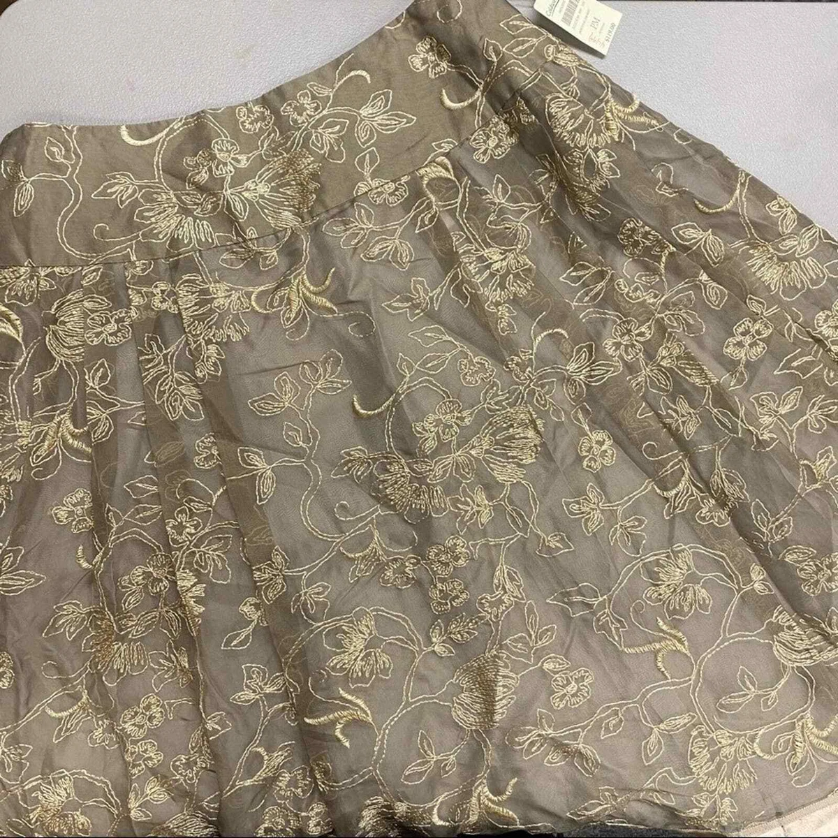 Embellished beige clearance skirt