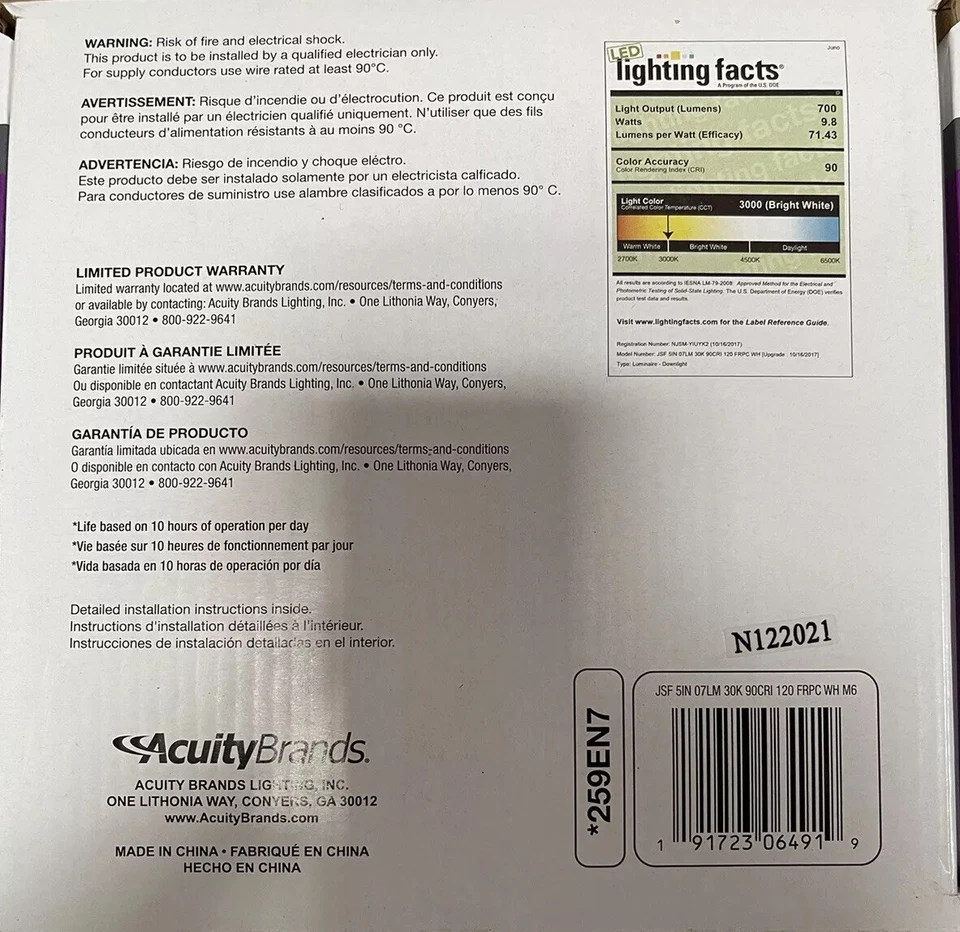 🔥2 x Juno Slim LED 表面安装筒灯,白色,259EN7 | 120V,低轮廓 — 第 4/4 张图片