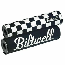 Biltwell Inc Moto Bar Handlebar Crossbar Pad - Reversible Black/White Checkers