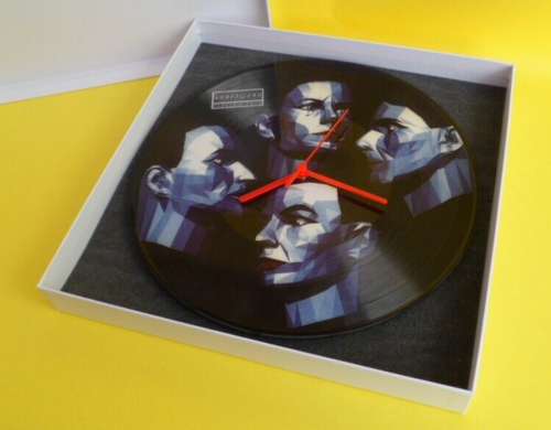 KRAFTWERK 12" LP WALL CLOCK Upcycled Vinyl Record Pic Disc Electric Cafe SN12P05 - Picture 4 of 7