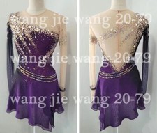 Ice Figure Skating Dress Figure Skating Dress For Competion purple dyeing