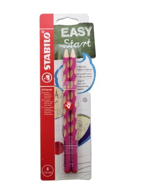 2 x  Stabilo EASYgraph dreikant Bleistift pink Griffzone Rechtshänder 322 / 01 B