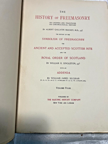 Storia della Massoneria Illustrata 1906 Vols 2 - 7 Albert Mackey Storia Massonica - Foto 10 di 24