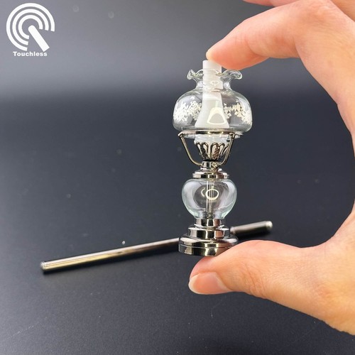 Casa de muñecas operación sin contacto escala 1:12 lámpara de aceite de pie luz LED miniatura - Imagen 28 de 30